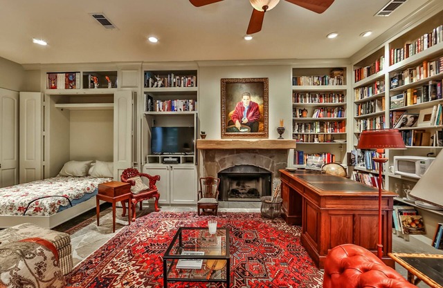 Artist’s Library; Private Swimming Pool in River Oaks Area