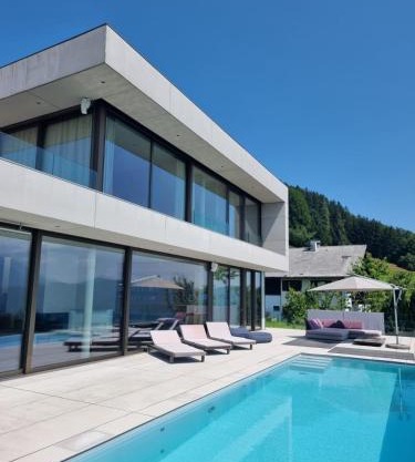 Attersee Luxury Design Villa with dream views, large Pool and Sauna