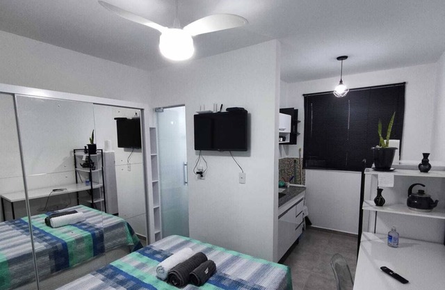 Beautiful and equipped kitnet 5 minutes from the Historic Center and UFSJ