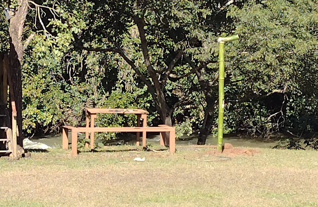 Beautiful ranch on the banks of the river battle beautiful nature