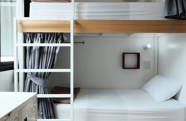 Bed in 6-bed Female Dorm Shared Bathroom With a Shared Social Area