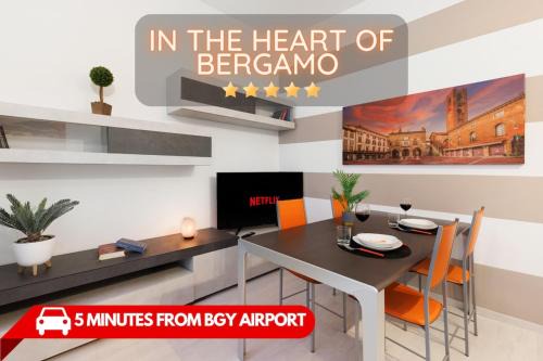 Bergamo Centre - 5min from BGY Airport, WiFi, AC