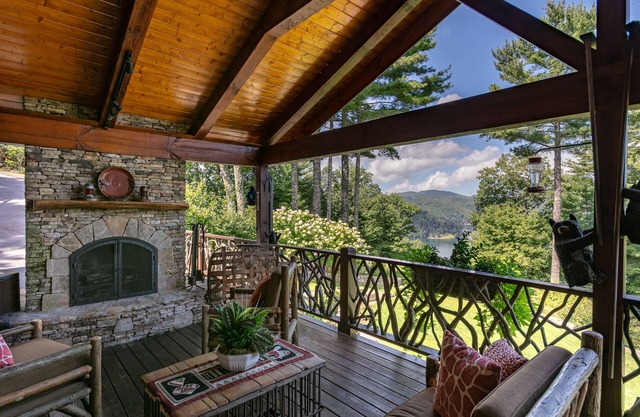 Birds eye view of Lake Glenville and beyond