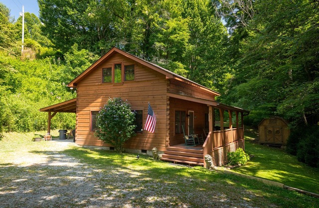 🐾 Bobcat Run - real log cabin w/huge hot tub! Near Watauga Lake 🚤 & River 🐟