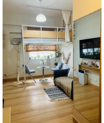 Bohemian Inspired Studio Unit1 at Trees Residences