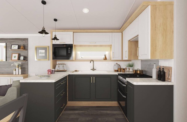 Caravan with one double and one twin.