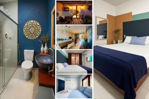 Casa com 2 quartos em condomínio tranquilo, suíte com cama king, ar-condicionado, Wi-Fi rápido, cozinha equipada e garagem privativa