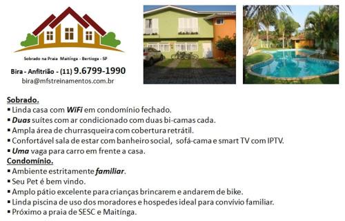 Casa na Praia de Maitínga - Bertioga - SP