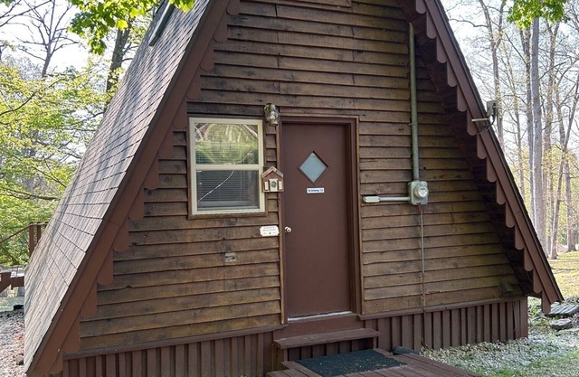 Cedar A-Frame Chalet Cabin 1 located on Patoka Lake in Southern Indiana