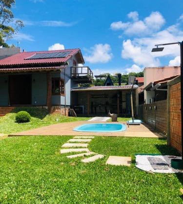 chalé da reserva com piscina