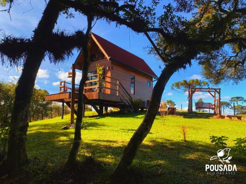 Chalé na Pousada Eco das Aves próximo a vinícola Thera
