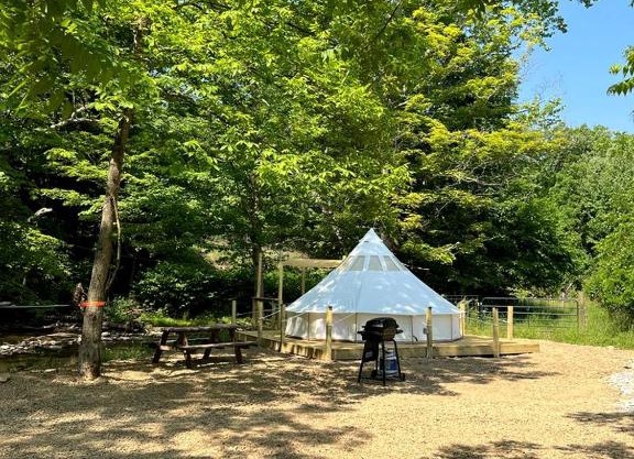 Charming Bell Tent Stay at Working Farm in Smithfield, Pennsylvania for Glamping at its Best