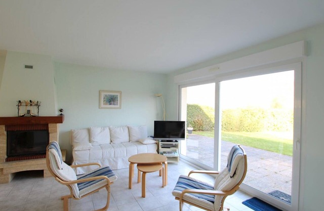 Charming Coastal Villa with Private Garden, Terrace & Fireplace in Saint-Jean-le-Thomas