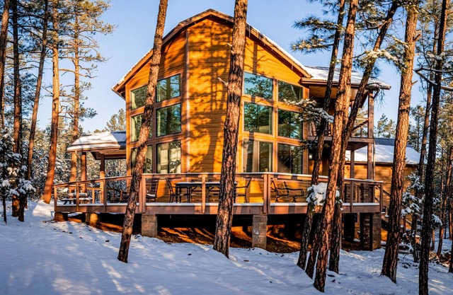 Charming cabin backing a National Forest with stunning deck, grill, fireplace