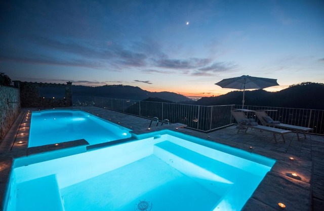 Charming farmhouse in the hills, private pool, sea view, dream panorama