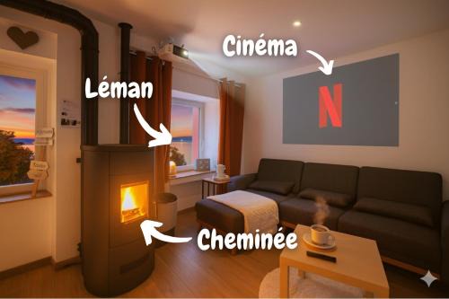 Chez Malou & Hugo vue lac proche Suisse & stations !