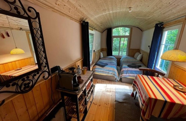 Construction trailer - in the middle of nature