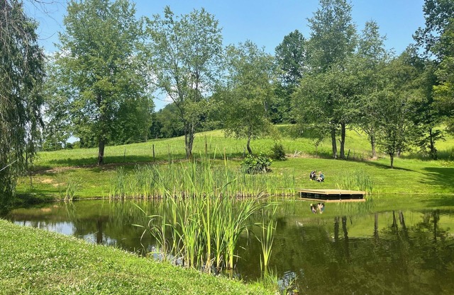 Cozy home in a peaceful country setting with stocked pond. Relax and unwind.