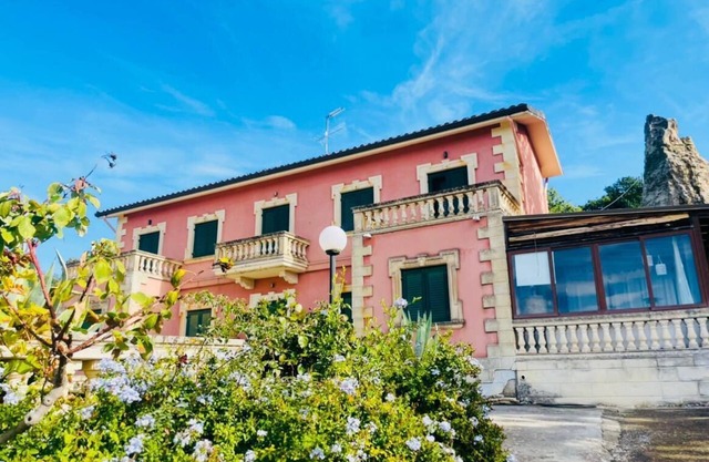 Cozy villa nestled in the green Sicilian countryside