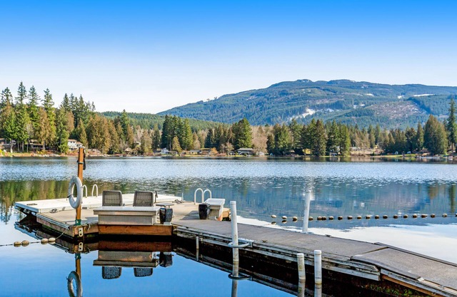 Custom lakefront gem with private dock, hot tub, firepit, & chef's kitchen