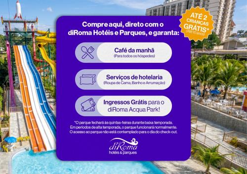 diRoma Thermas direto com o Grupo diRoma com acesso ao Acqua Park e Café da manhã