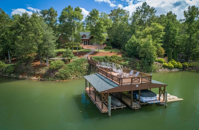 Easy Lakefront Access w/Dock, Firepit, & Mtn Views for Family Fun!
