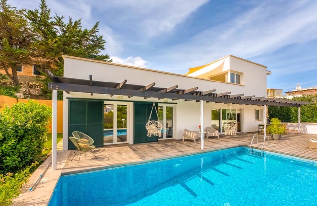 Elegant villa in Cala Llonga with views to the harbor of Mahón, Menorca