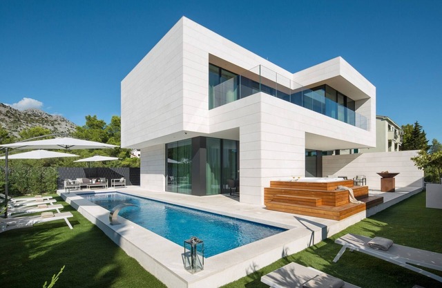 Exclusive Villa Calma I & II - heated pool&spa sea view, quiet area, family