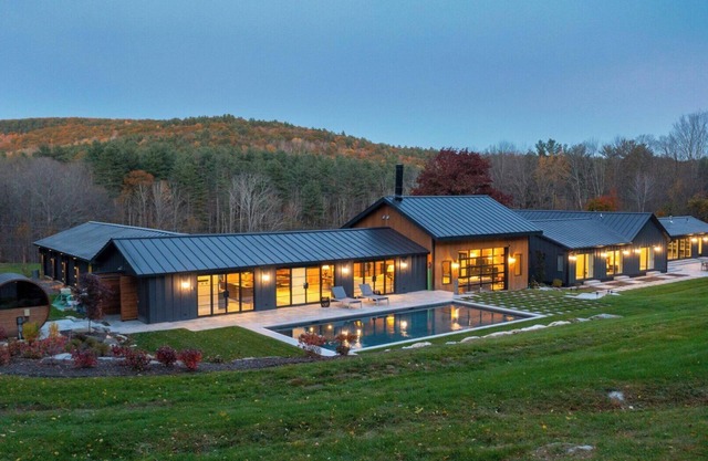 Expansive Rustic and Modern Berkshires Estate on 66 Acres, Mountain Views,.