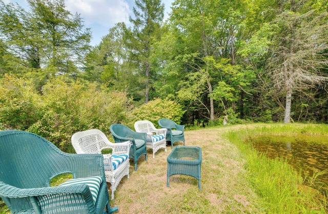 Fire Pit & On-site Pond: Wooded Walton Home!