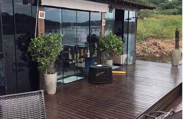 Floating House on the Lake