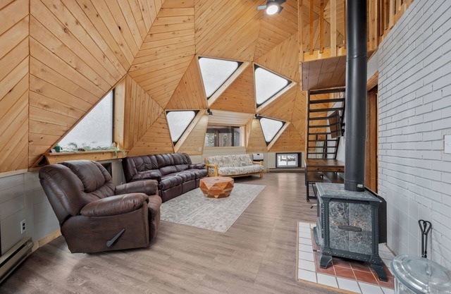 Geodesic Dome Home - One Bedroom, One Bathroom with Sleeping Loft and Cozy Woodburning Stove