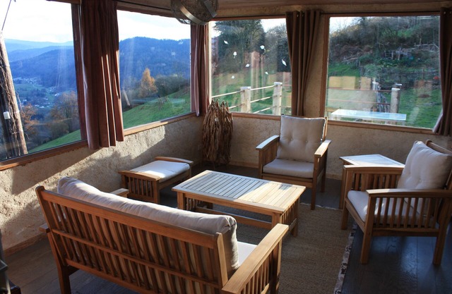 Gîte with panoramic view from the veranda