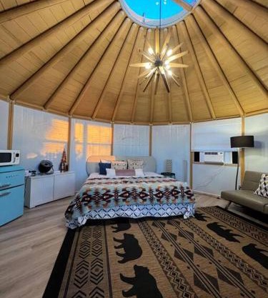 Glamping-Sky Dome Yurt-Tiny House-2 modern composting toilet