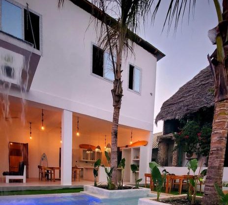 Gorgeous Double storey Private Waterfall Villa Paje Zanzibar 90m from Paje beach WIFI TV POOL