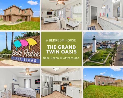 Grand Twin Oasis 6BR Near Beach & Attractions