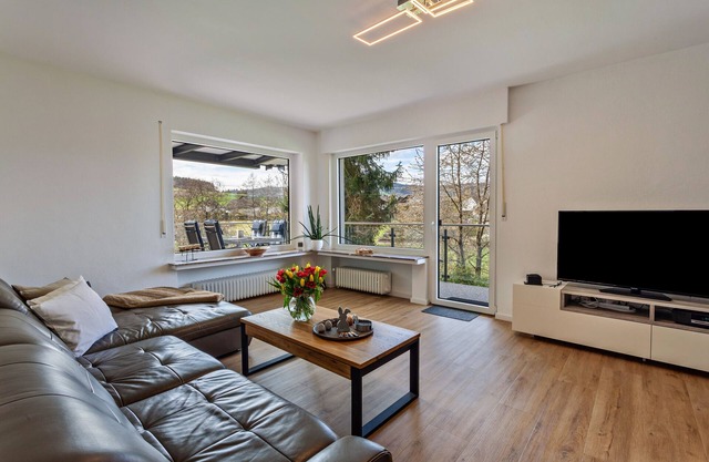 Holiday Apartment "Sauerlandrefugium" with Mountain View, Private Terrace & Wi-Fi