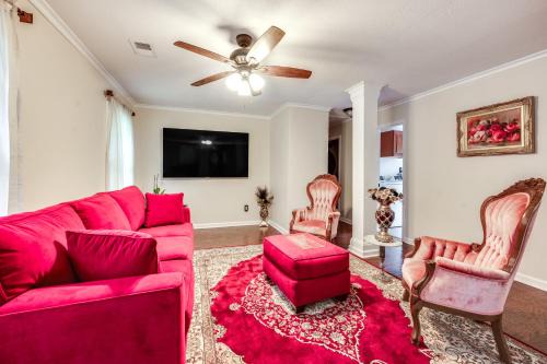 Home with Decks and River Access in Mt Gilead!