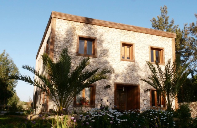 In a green setting, architect house.