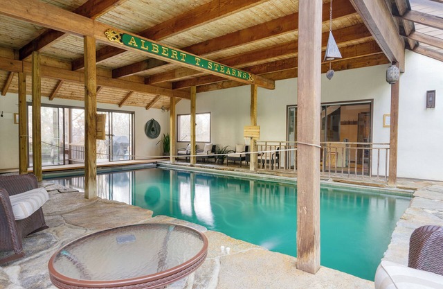 Indoor Pool & Lofted Game Area | Sunroom w/Sweeping Mountain Views | Wellspring