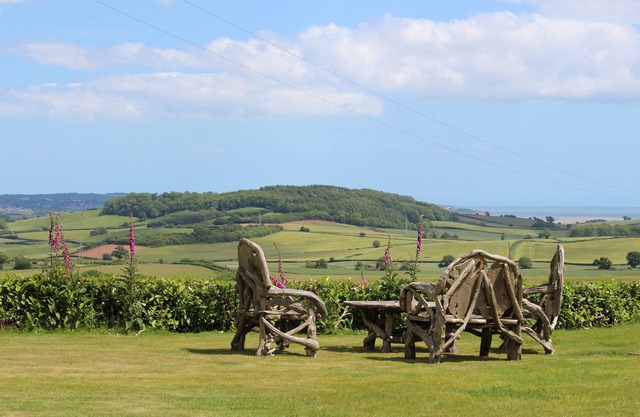 Just outside Exeter, stunning views of Devon hills, estuary and the sea beyond.