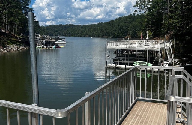 Lake Front Retreat with 2-tier Dock , Brand new 4 Bedroom Home