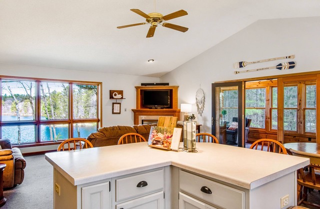 Lakefront Lodge w/Firepit, Private Dock, and Kayaks - Dogs Welcome