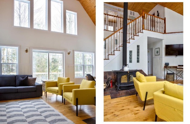 Le 5 Owl - Tranquil Haven near the Charming Village of Knowlton - Sleeps 12 - Whole House & 2 Acres with Pond, Bridge, Grounds, and Woods