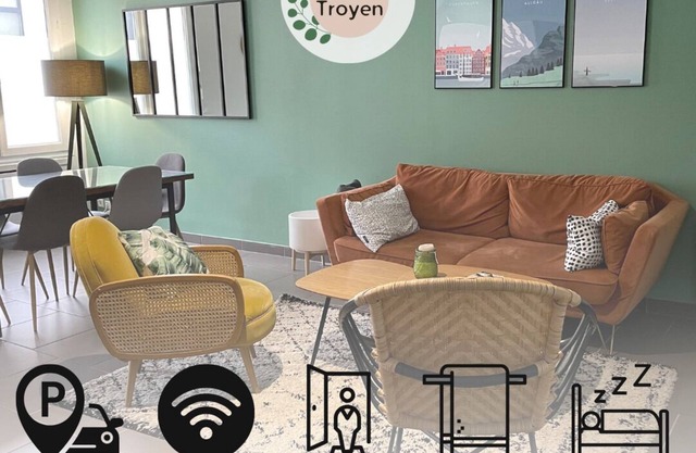 Le Cocon Troyen - 6/8p - 2 Parkings Gratuits - Idéal Pour les Familles