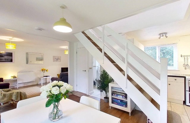 Located in a leafy spot on the Tolroy Manor holiday park. Surrounded by grassy areas and trees