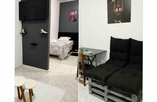 Loft Mobiliado com Cama de Casal e Solteiro