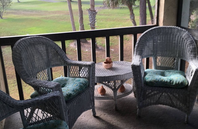 Lovely views from the lanai in this 2BR 2BA condo with heated community pool