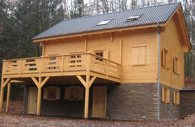 luxury chalet in a beautiful forest
