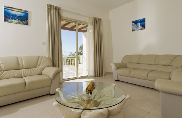 Luxury villa on mountainside with sea views